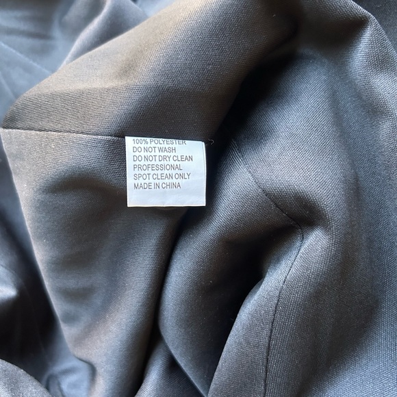 Mac Duggal One Shoulder Tie Waist Tuxedo Dress - Black - 4 - Picture 15 of 15